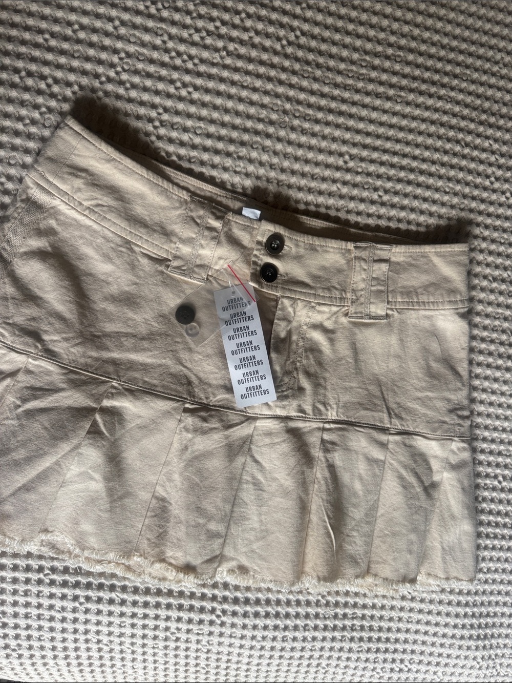 Urban Outfitters Cream Mini pleated Skirt NWT